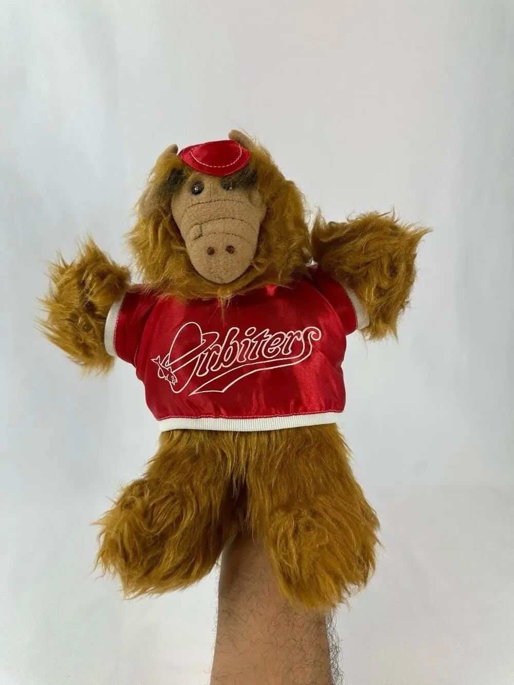 Vintage ALF Hand Puppet Sports Jersey #1 1980s Stuffed Plush Toy